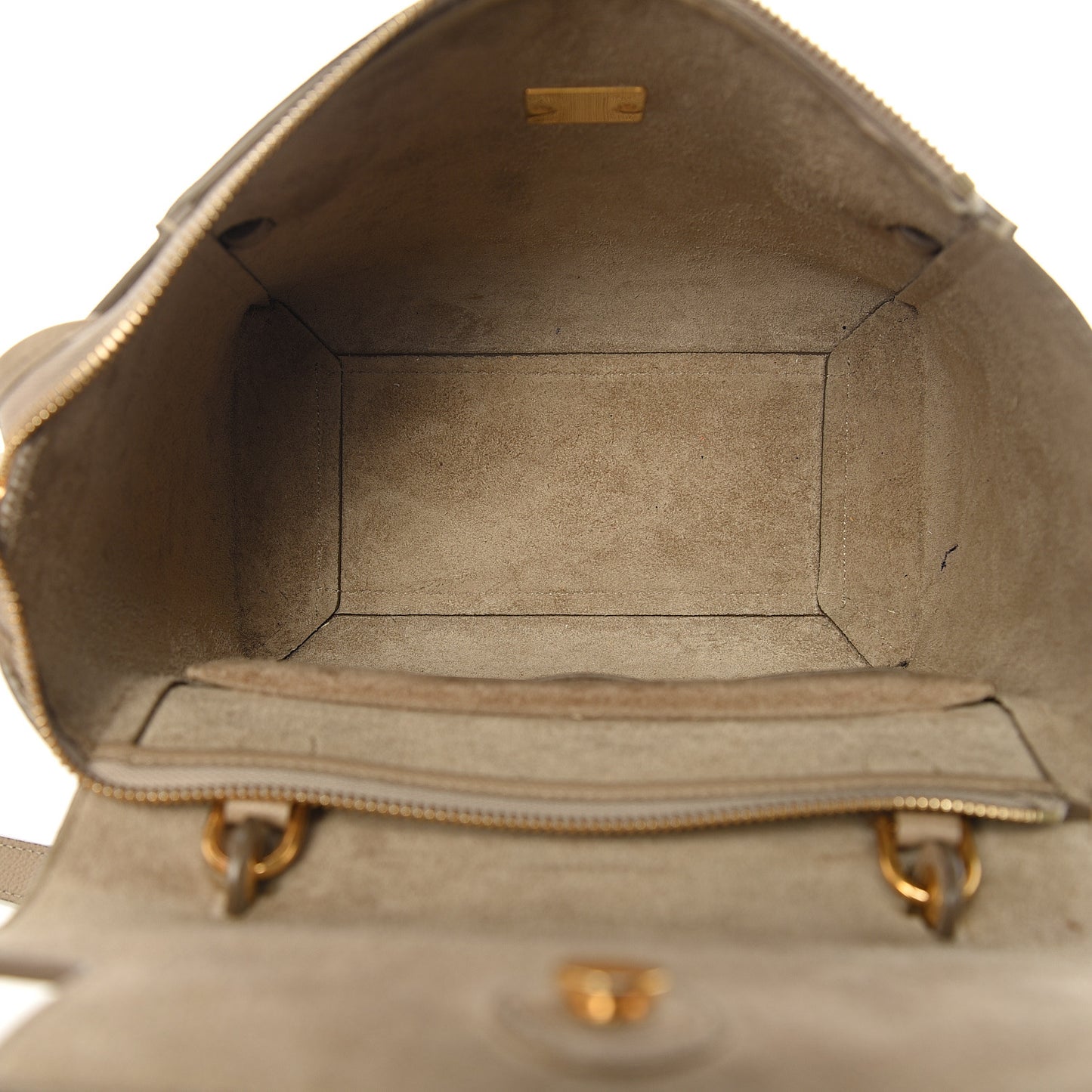 Baby Grained Calfskin Micro Belt Bag Light Taupe