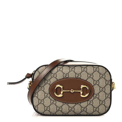 Gucci GG Supreme Monogram Mini Horsebit 1955 Camera Shoulder Bag Beige Brown Sugar 1 of 10