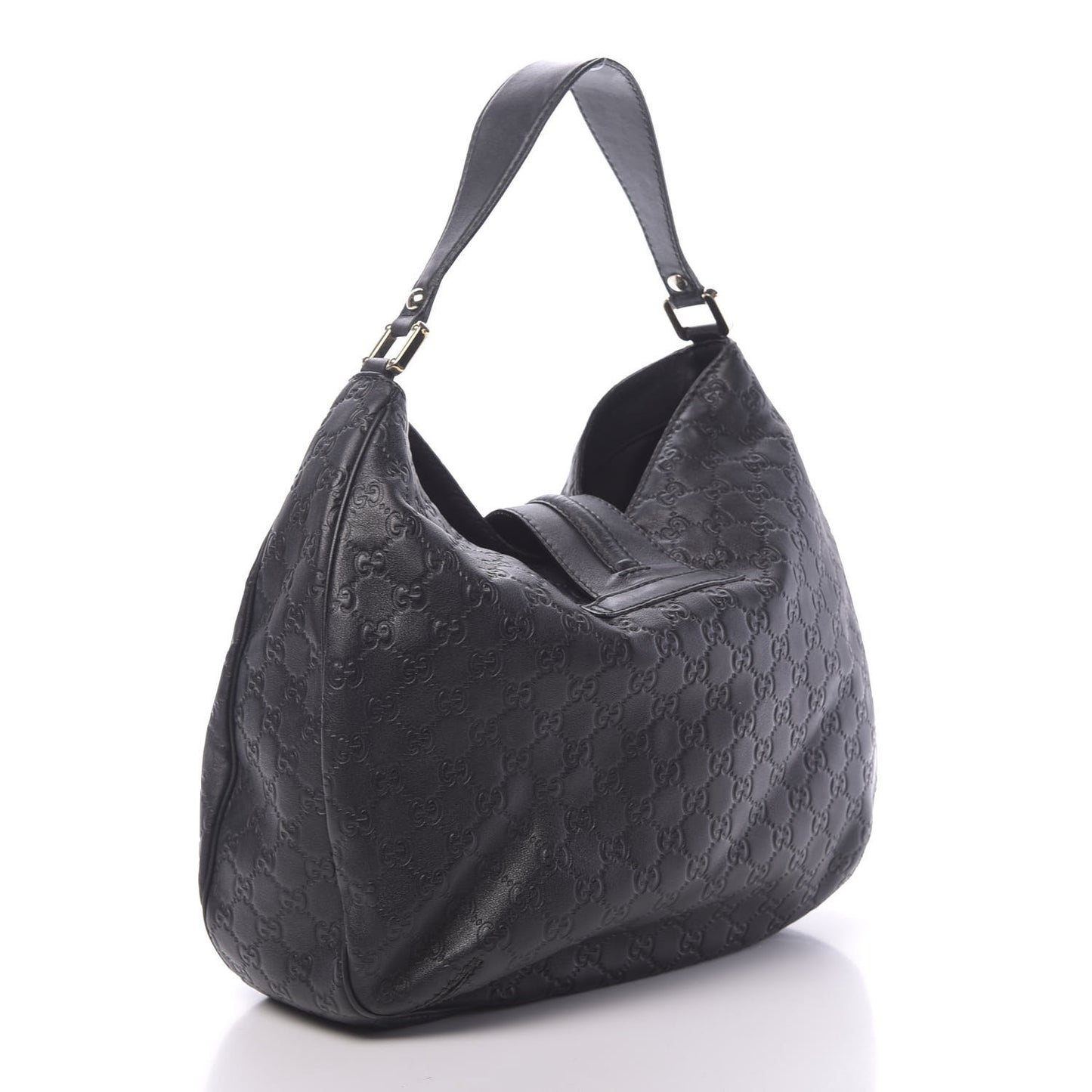 Guccissima Large New Ladies Web Hobo Black