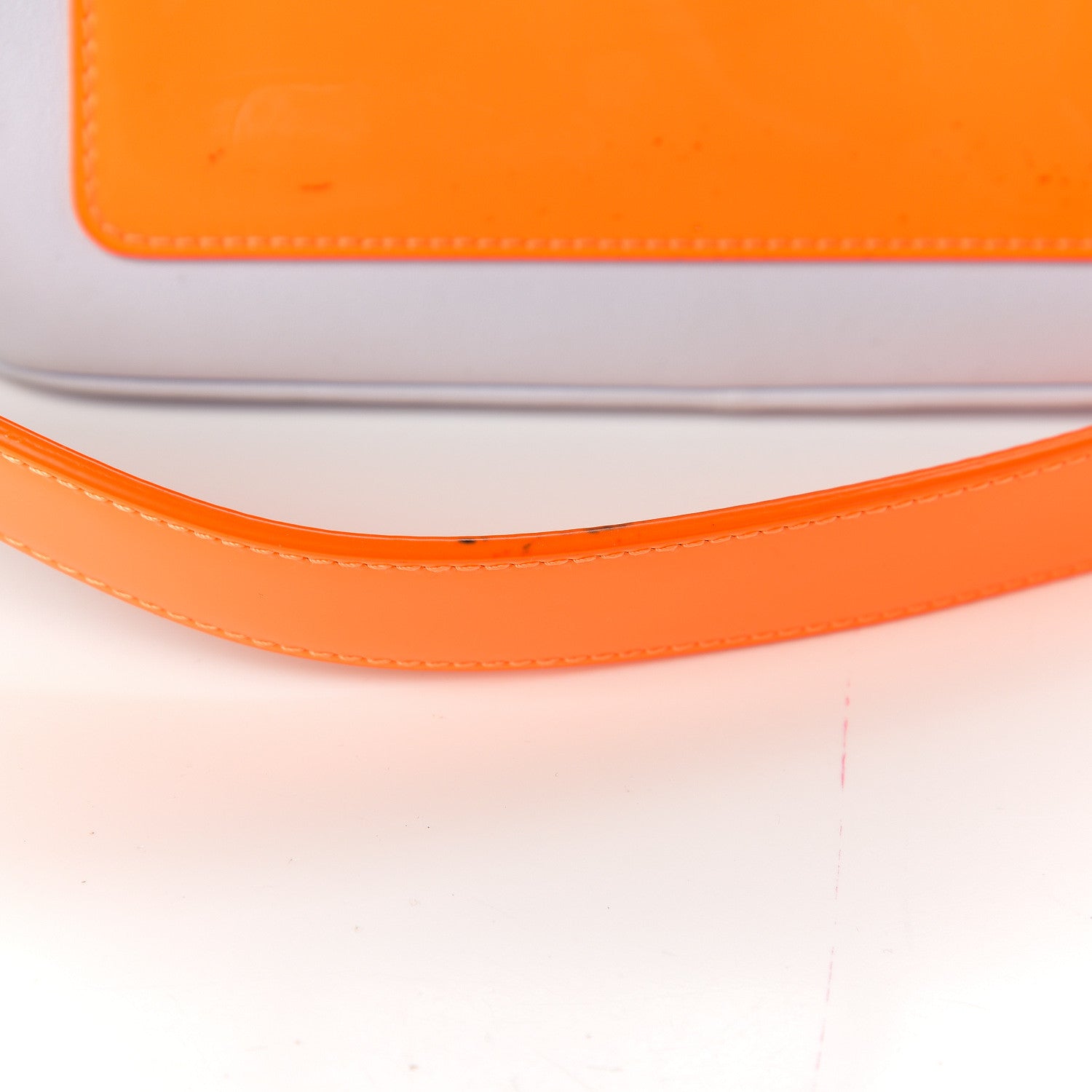 Christian Dior Patent Smooth Calfskin Mini Be Dior Flap Orange Light Blue 15 of 20