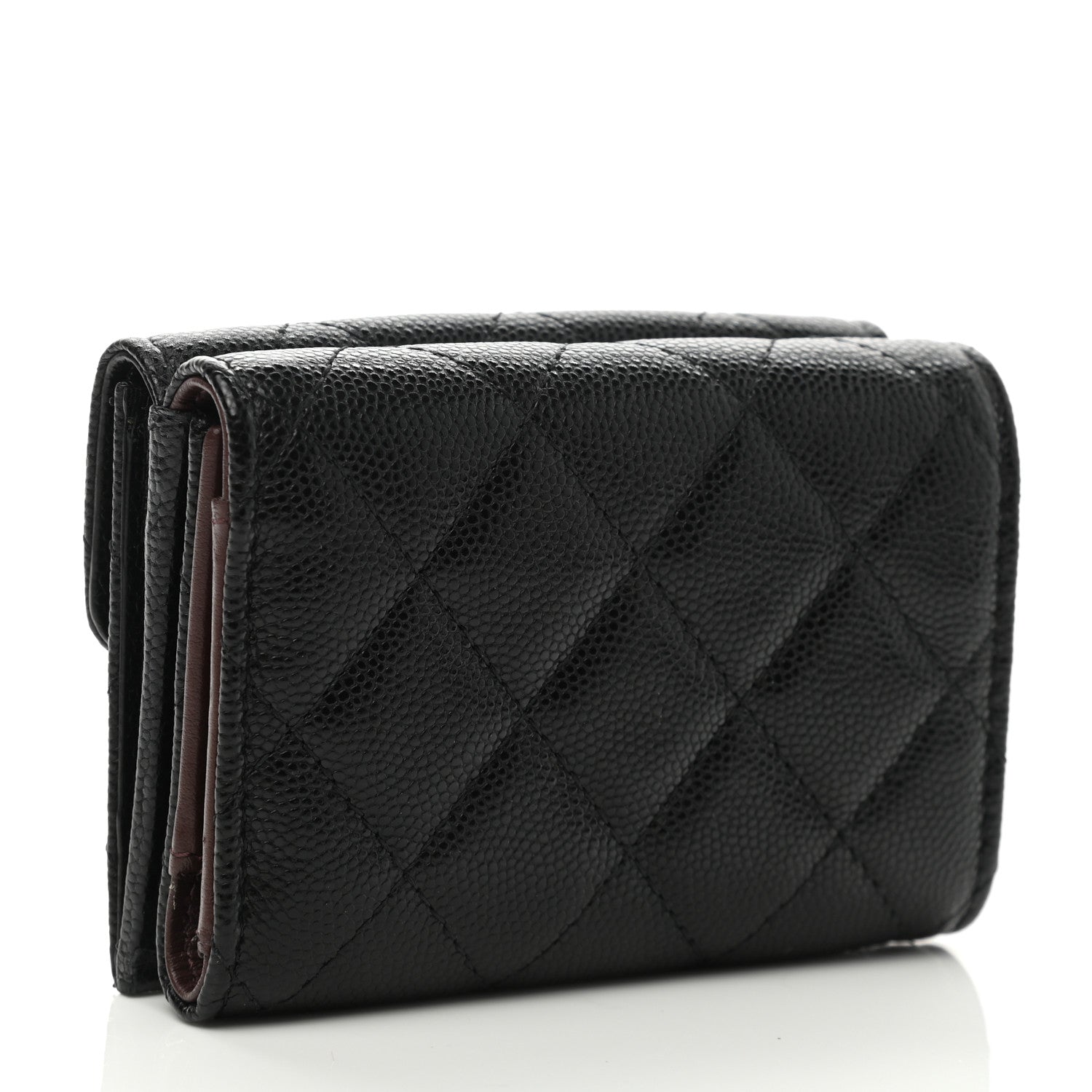 Chanel Caviar Quilted Double Flap Wallet Black 3 of 8