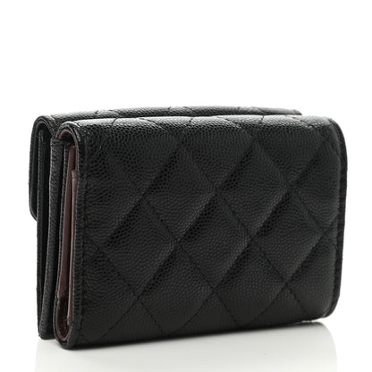 Chanel Caviar Quilted Double Flap Wallet Black 3 of 8