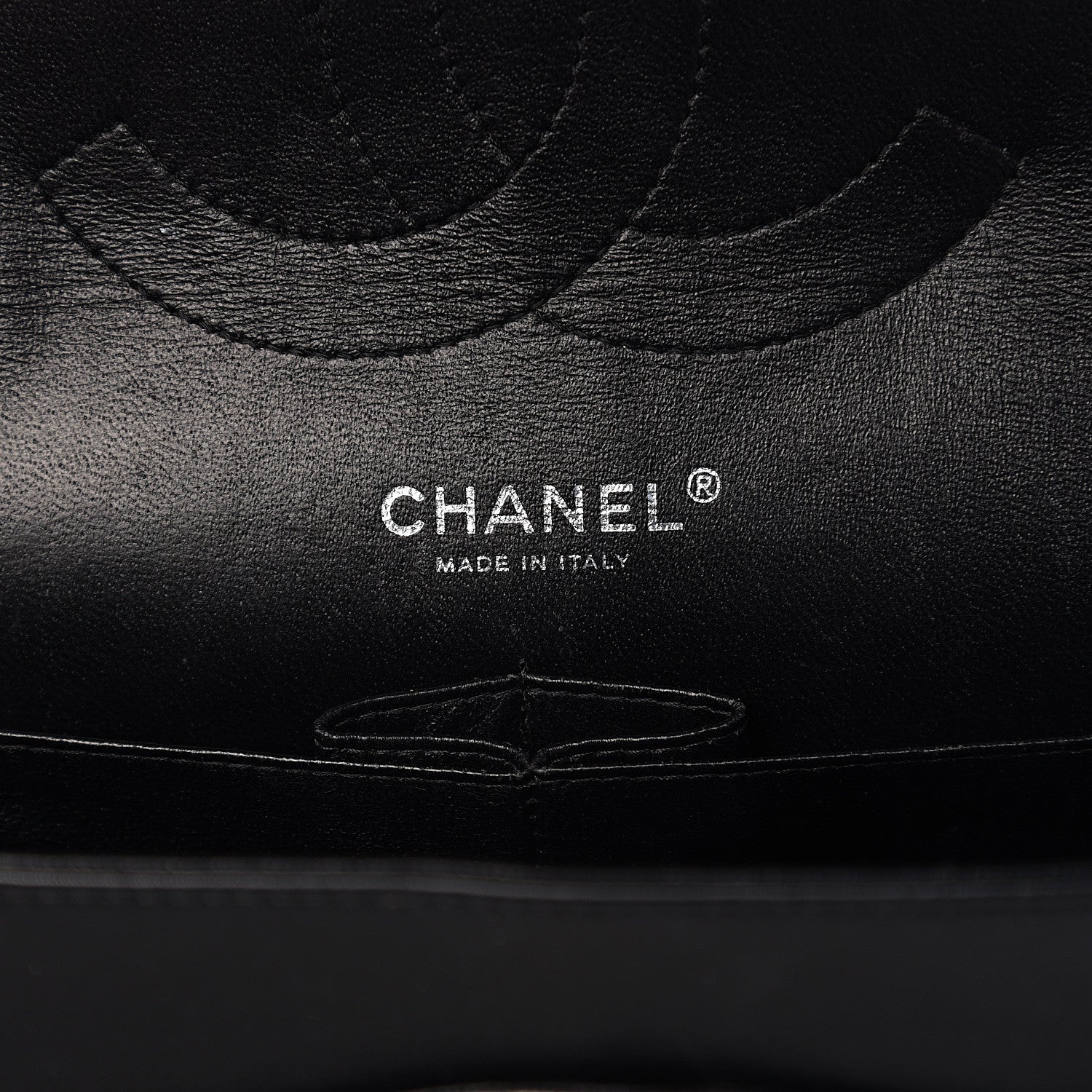 Chanel Striated Patent Quilted Jumbo Double Flap Black 5 of 16