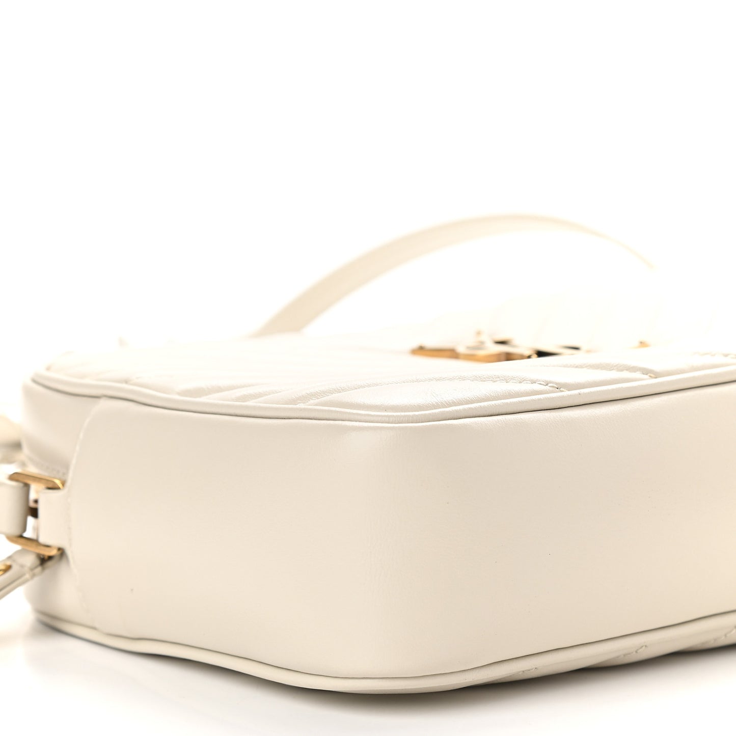 Calfskin Matelasse Monogram Lou Camera Bag Crema Soft