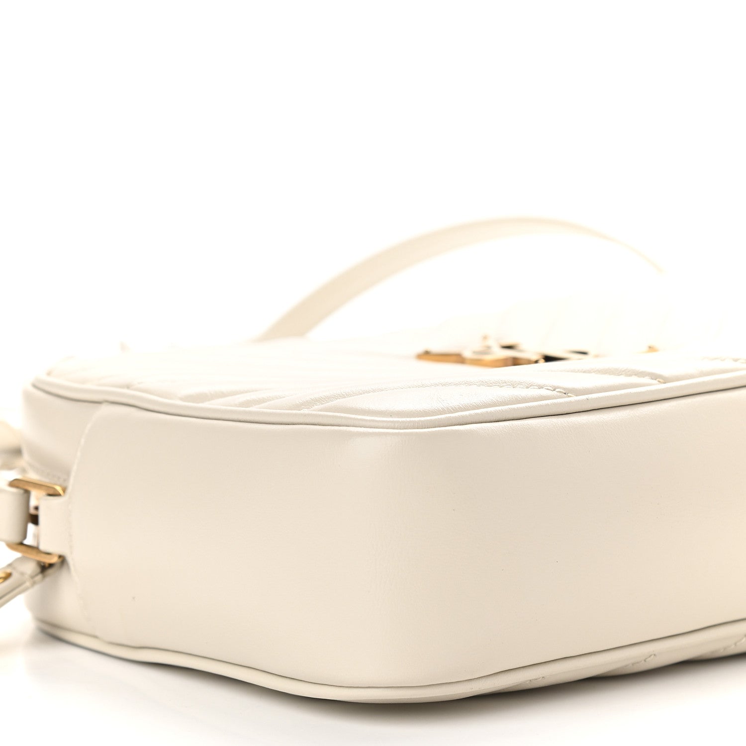 Saint Laurent Calfskin Matelasse Monogram Lou Camera Bag Crema Soft 8 of 10