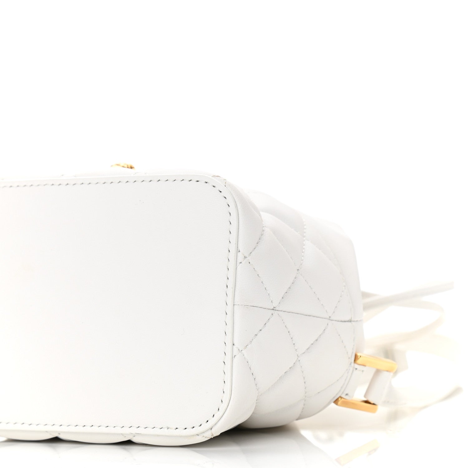 Versace Nappa Quilted Medusa Bucket Bag White 9 of 9