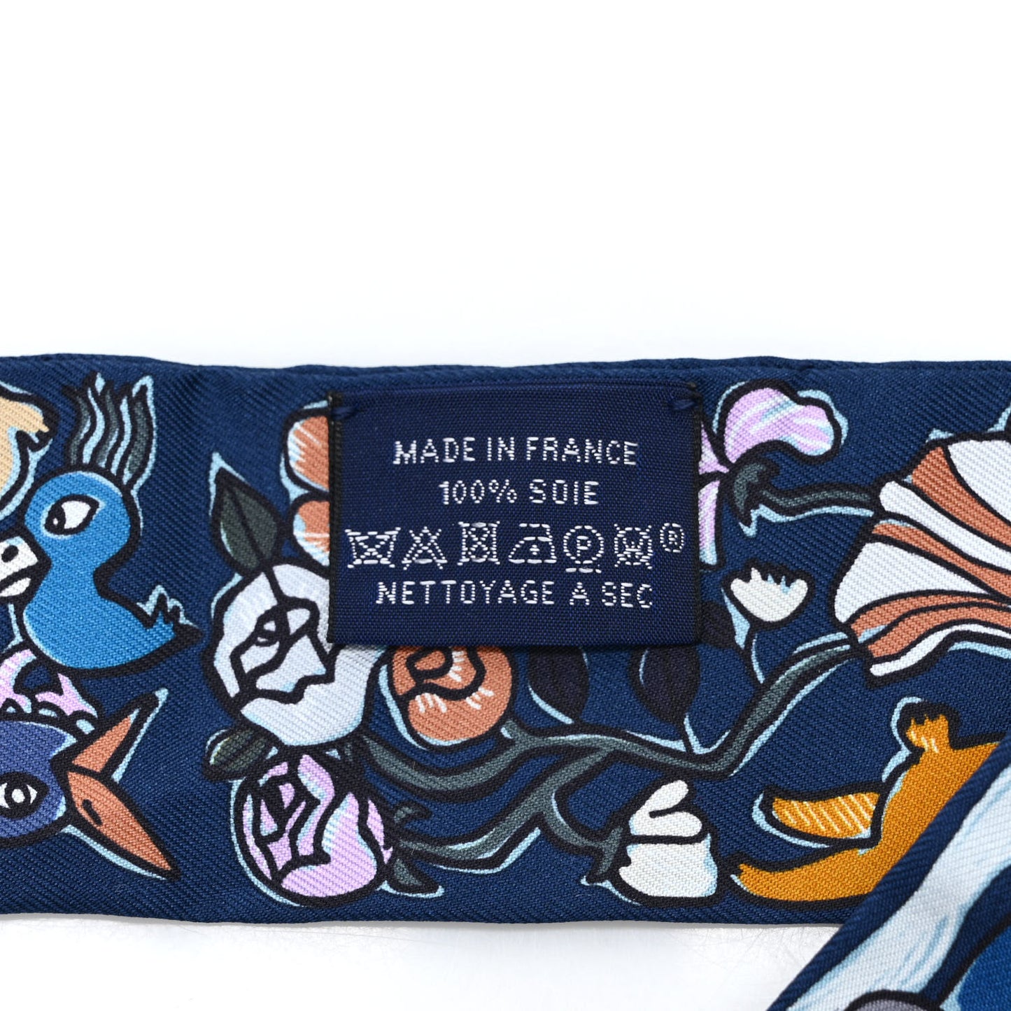 Silk Mille Et Un Lapins Twilly Marine Cobalt Miel