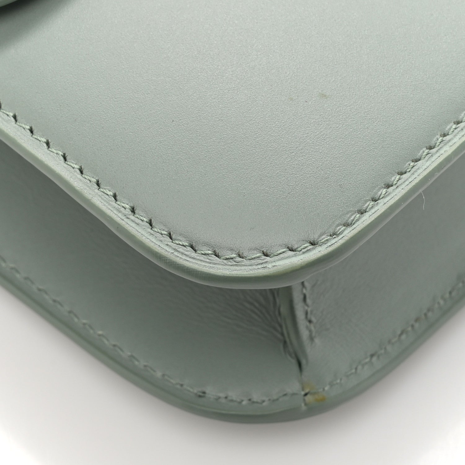 Saint Laurent Smooth Calfskin Carre Satchel Vert Opaline 13 of 18