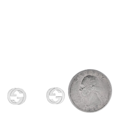 Gucci Sterling Silver Interlocking G Stud Earrings 2 of 4