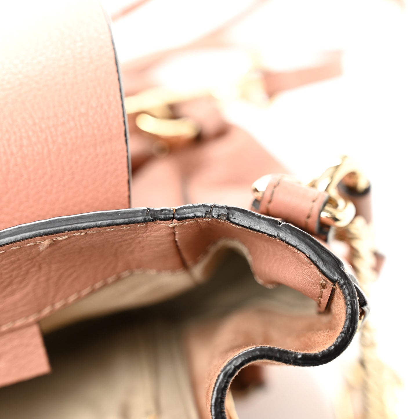 Suede Calfskin Small Faye Backpack Nougat