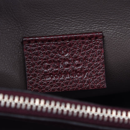 Gucci Grainy Calfskin Small Zumi Top Handle Bag Vintage Bordeaux 6 of 9