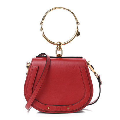 Chloe Calfskin Suede Small Nile Bracelet Bag Dahlia Red 1 of 10