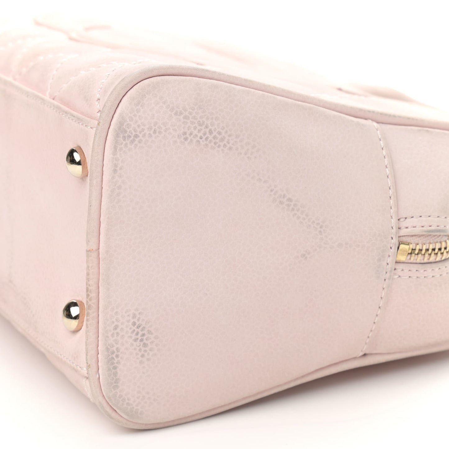 Caviar Quilted Small Bowler Tassel Pink
