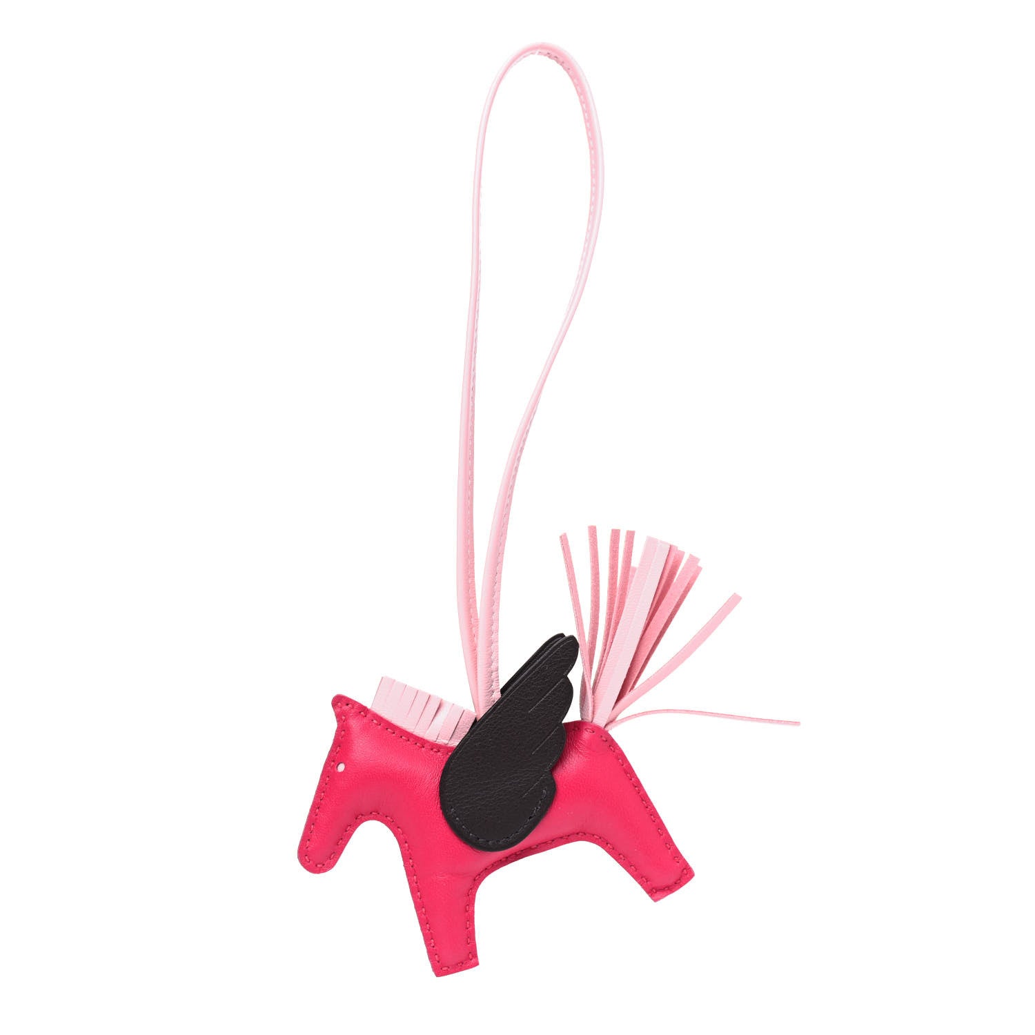 Hermes Milo Lambskin Grigri Rodeo Pegase Horse Bag Charm PM Framboise Rose Sakura Rouge Sellier 1 of 4