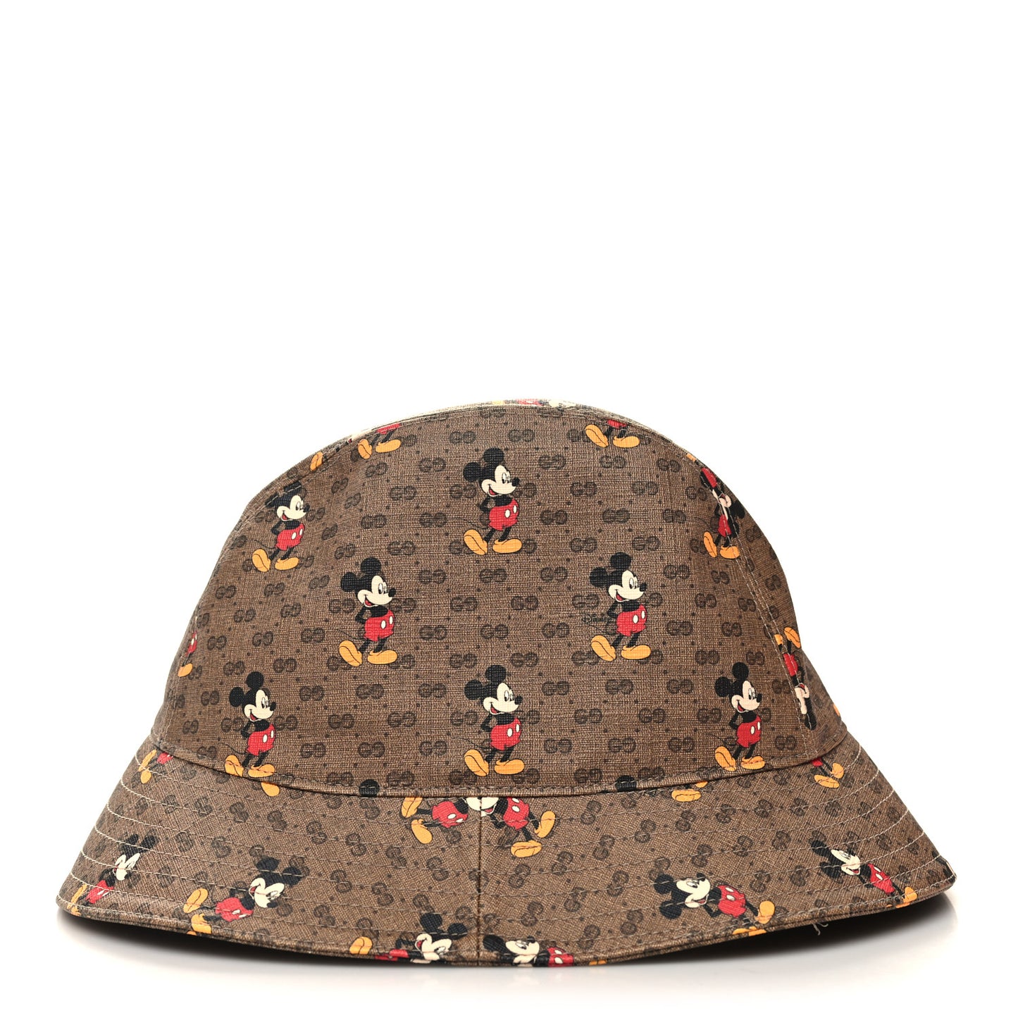X DISNEY Mini Vintage GG Supreme Monogram Mickey Mouse Trent Bucket Hat L Beige Ebony Yellow