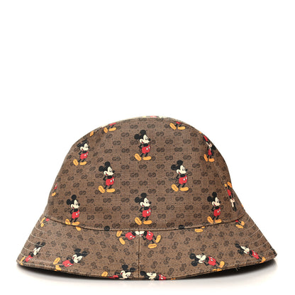 Gucci X DISNEY Mini Vintage GG Supreme Monogram Mickey Mouse Trent Bucket Hat L Beige Ebony Yellow 6 of 9