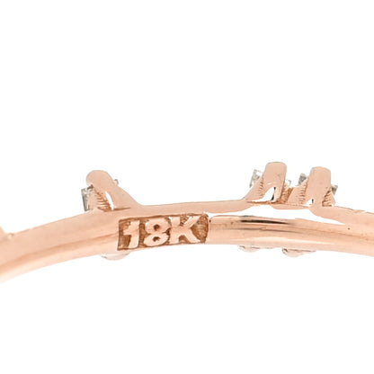 Suzanne Kalan 18K Rose Gold Diamond Barbwire Band Ring 52 6 4 of 6