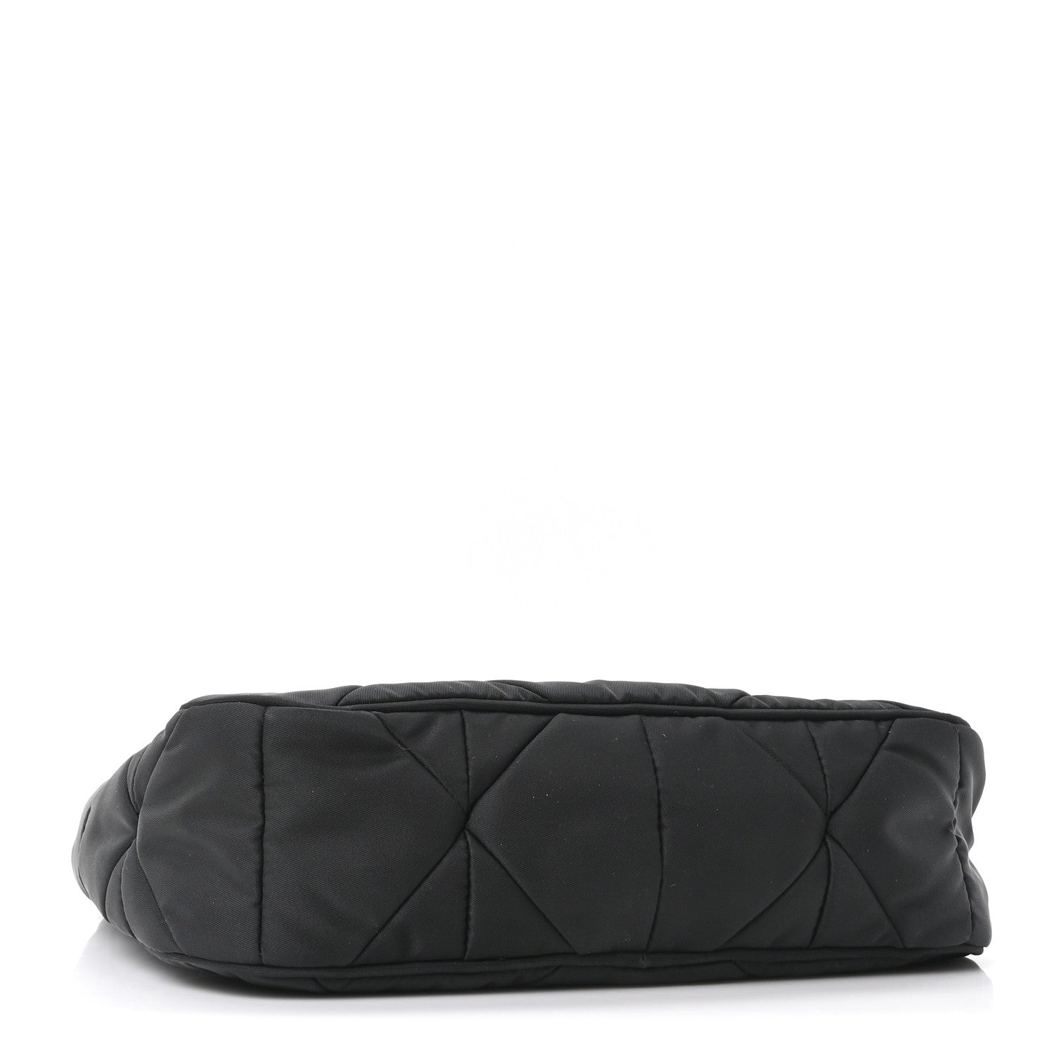Prada Re-Nylon Triangle Padded Patchwork Shoulder Bag Black 3 of 10