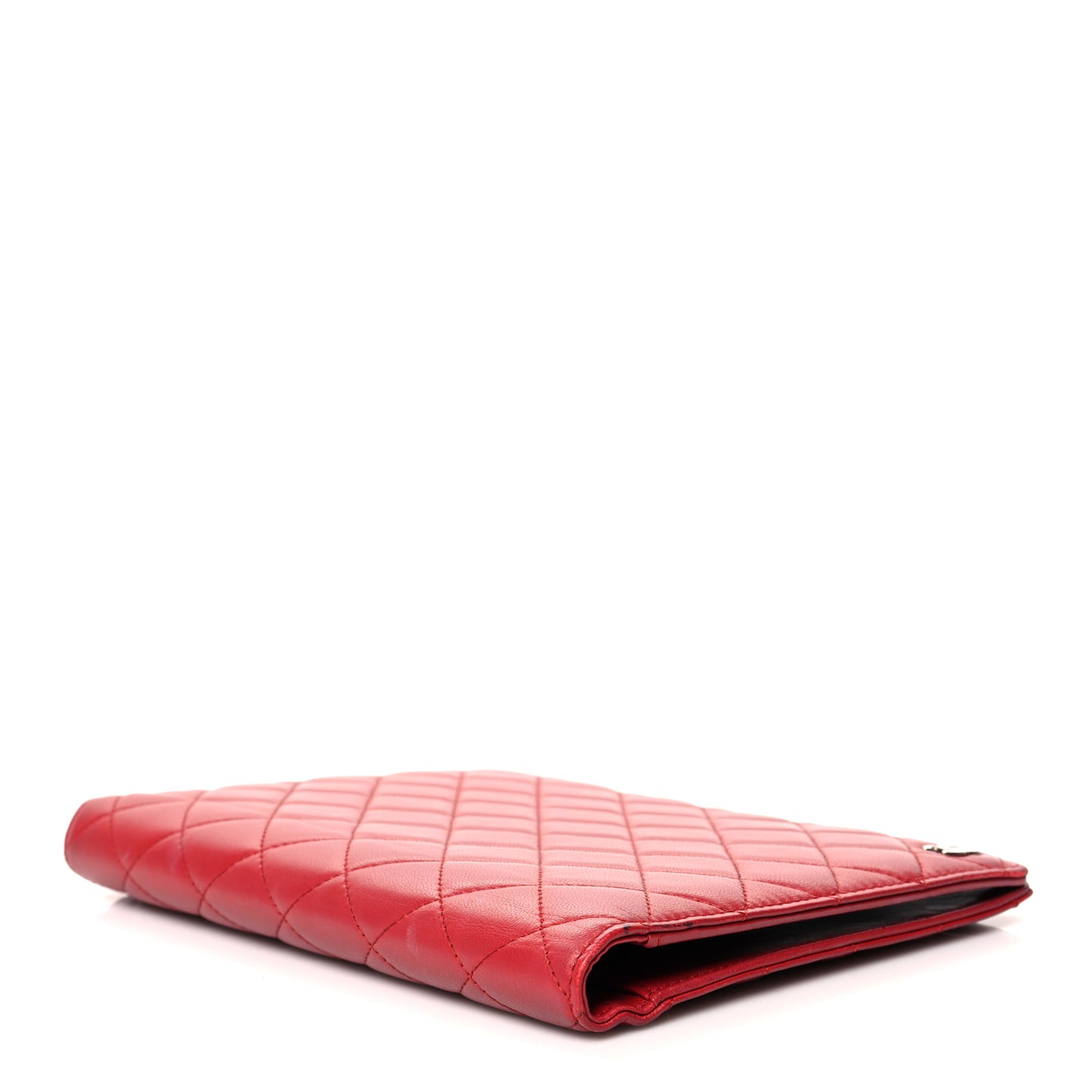 Lambskin Quilted Large Agenda Cover Red