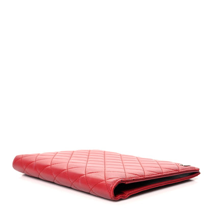 Chanel Lambskin Quilted Large Agenda Cover Red 4 of 10