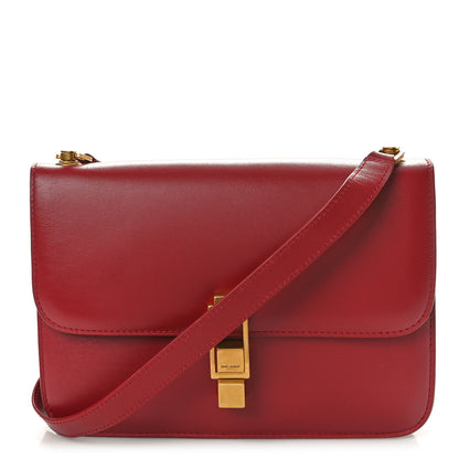 Saint Laurent Box Calfskin Le Carre Satchel Opyum Red 1 of 10