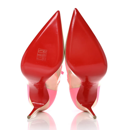 Christian Louboutin Iridescent Patent Crystal Jessie Joli Ankle Boot 39 Rose Fluorescent 5 of 6