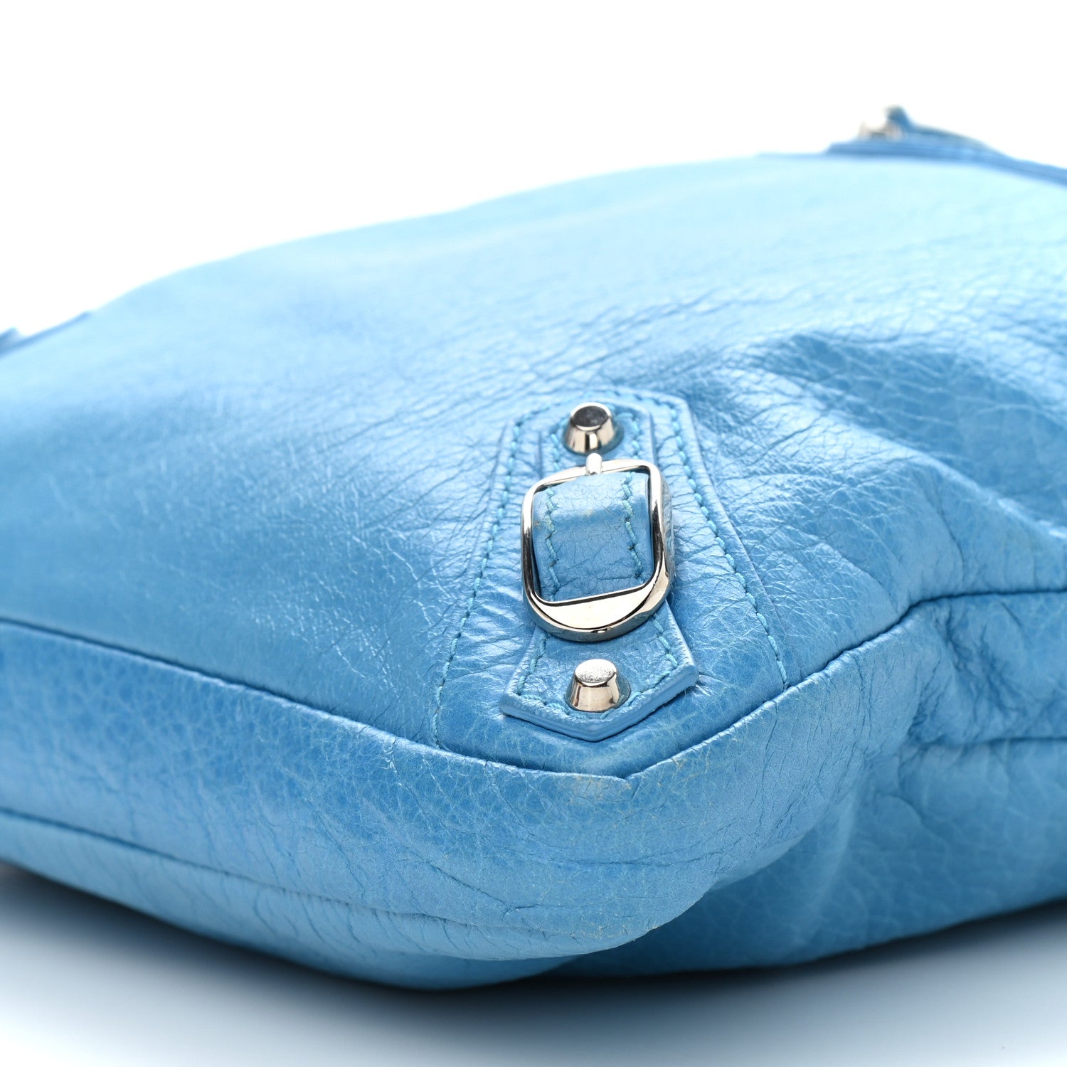 Balenciaga Agneau Classic Hardware Flat Crossbody Bleu Azur Clair 10 of 11