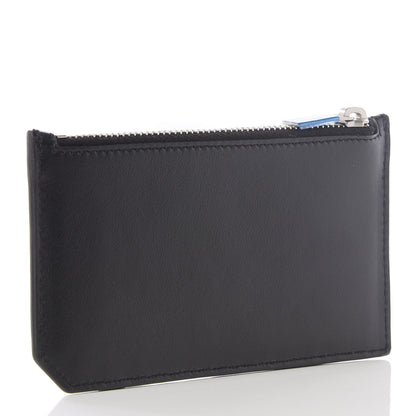 Saint Laurent Calfskin Moujik Patch Fragments Zip Pouch Card Holder Black 2 of 7