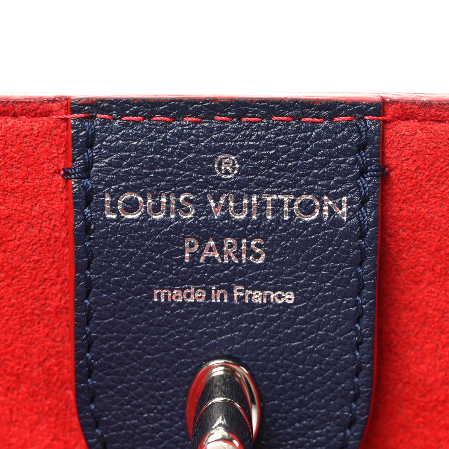 Louis Vuitton Calfskin Braided Lockme Cabas Marine Rouge 1779679