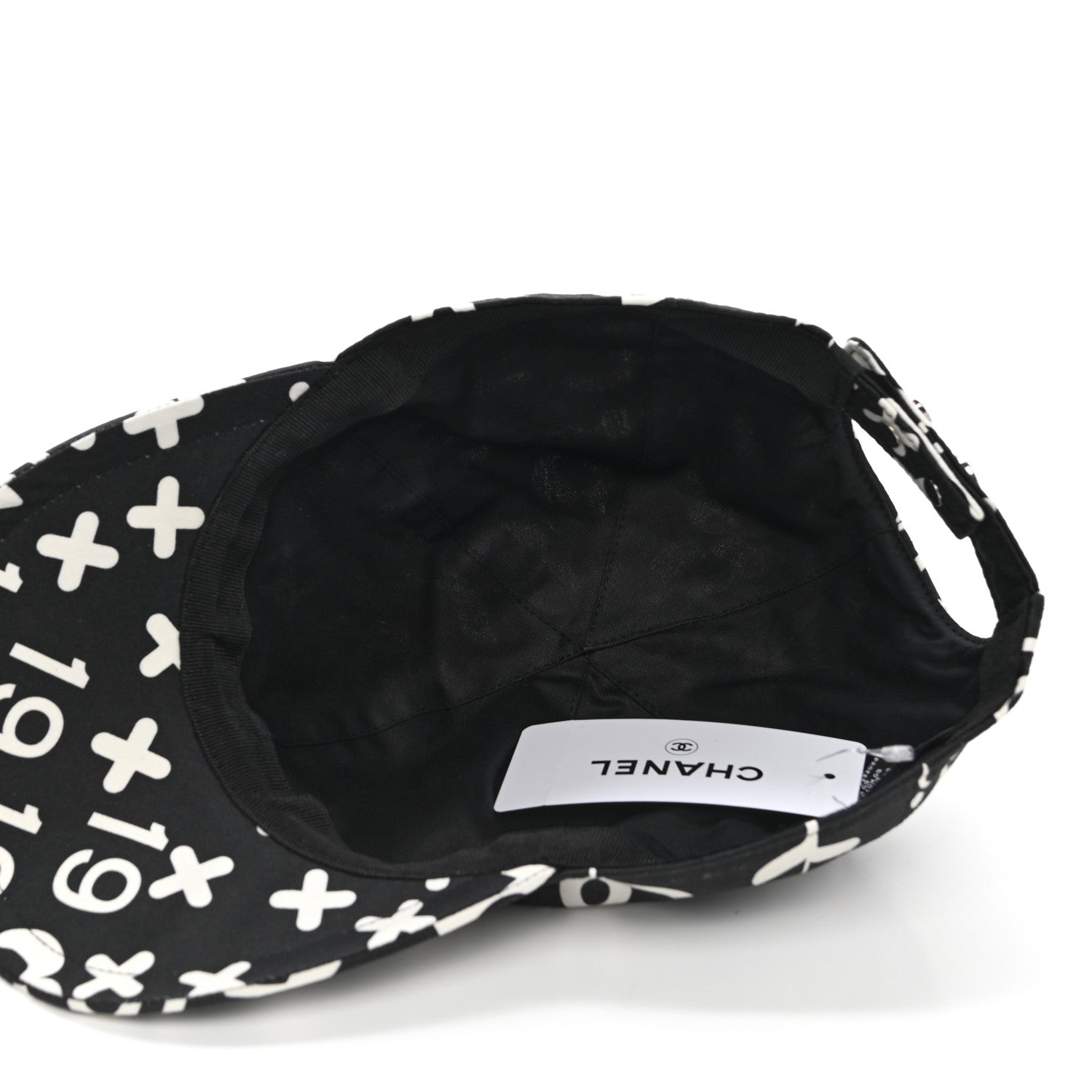 Chanel Cotton Cap Hat Black White 7 of 8