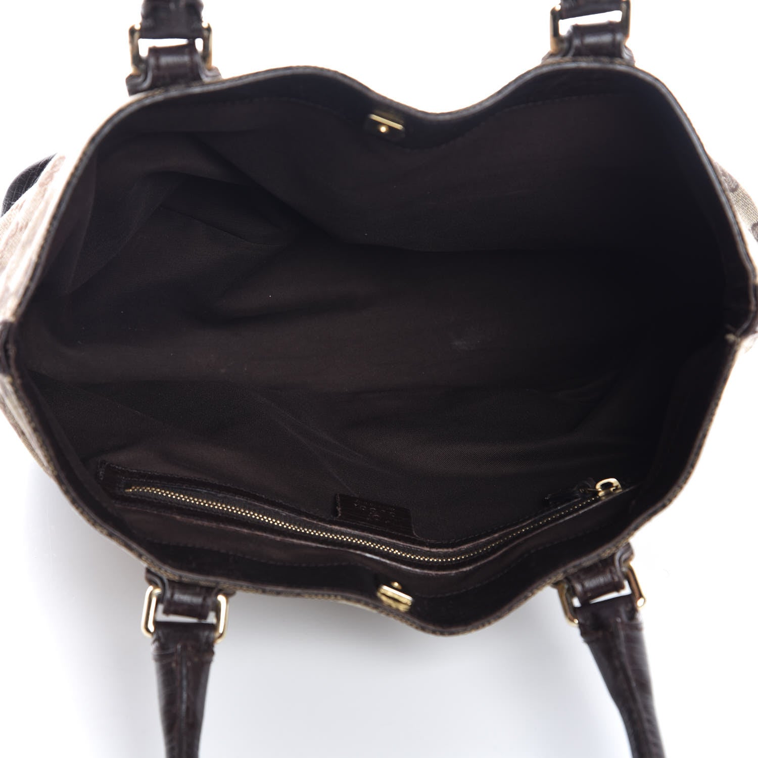 Gucci Monogram Medium Hasler Tote Dark Brown 5 of 24