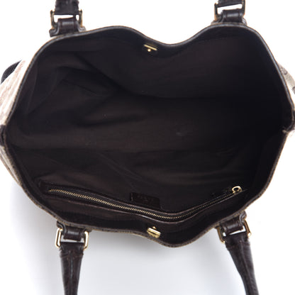 Gucci Monogram Medium Hasler Tote Dark Brown 5 of 24