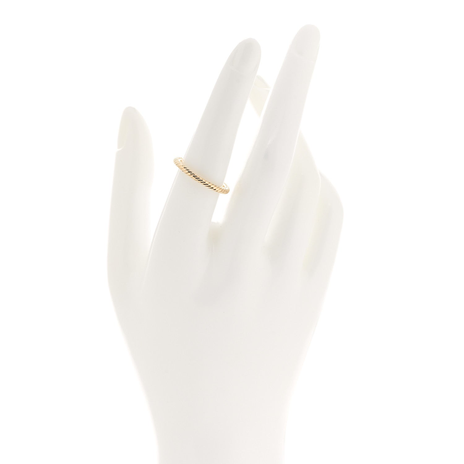 David Yurman 18K Yellow Gold 2mm Cable Classics Band Ring 54 6.75 2 of 5