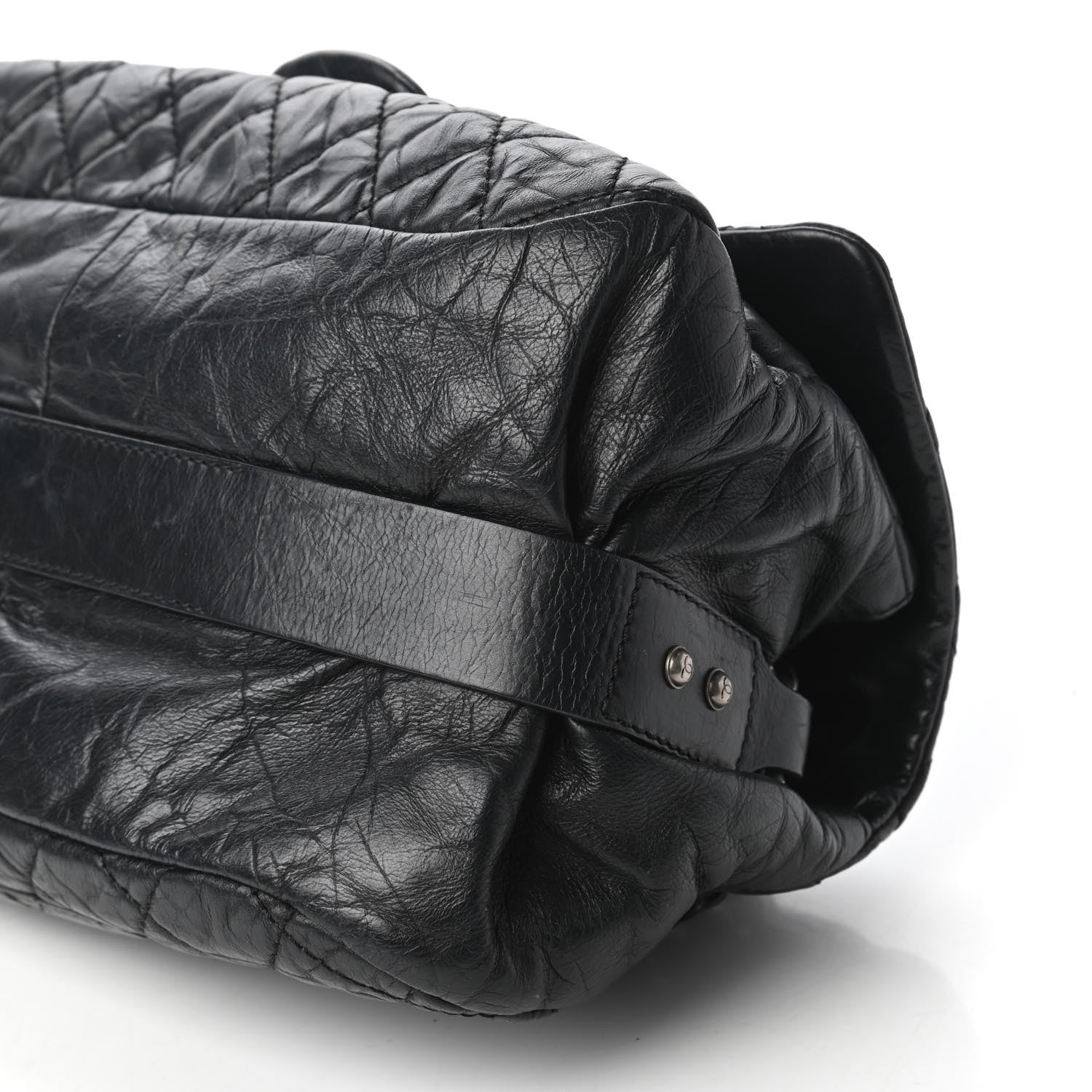 Chanel Distressed Lambskin Quilted Flap Black 7 of 10
