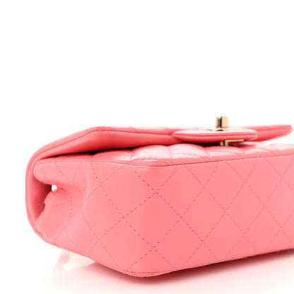 Chanel Lambskin Quilted Mini Rectangular Flap Pink 9 of 11
