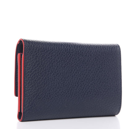 Louis Vuitton Taurillon Capucines Compact Wallet Marine Rouge 3 of 11