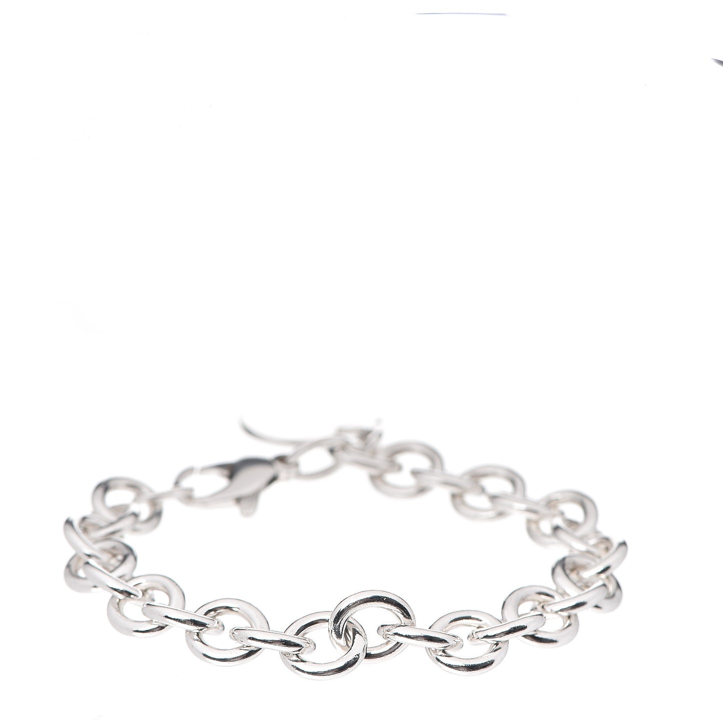 Sterling Silver Heart Tag Charm Bracelet