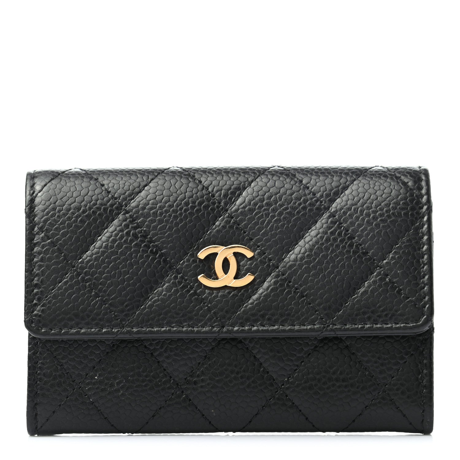 Chanel Caviar Quilted Flap Card Holder Black 1 of 8