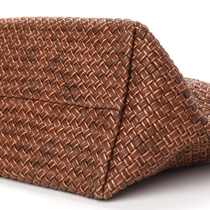 Bottega Veneta Metallic Intrecciato Nappa Large Cabat Brown Gold 9 of 9