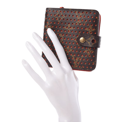 Louis Vuitton Monogram Perforated Compact Zipped Wallet Orange 2 of 9