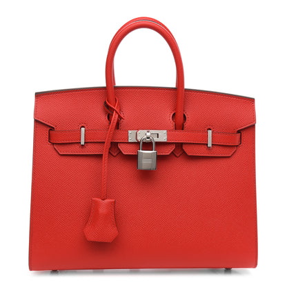 Hermes Epsom Birkin Sellier 25 Rouge De Coeur 1 of 11