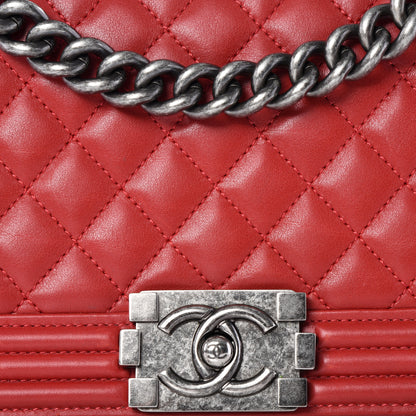 Chanel Calfskin Quilted Medium Boy Flap Red 9 of 9