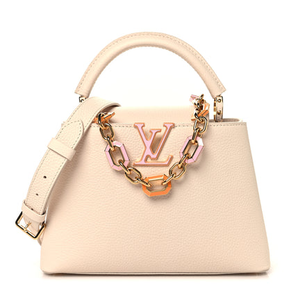 Louis Vuitton Taurillon Enamel Chain Capucines BB Quartz 1 of 9