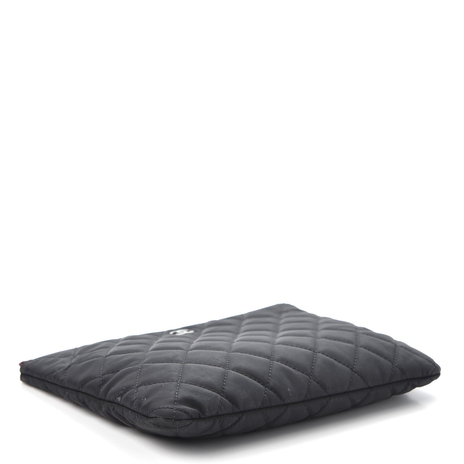 Chanel Nylon Quilted Medium Cosmetic Case Black 3 of 8