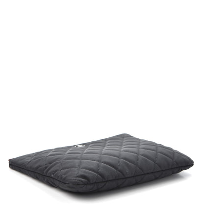 Chanel Nylon Quilted Medium Cosmetic Case Black 3 of 8