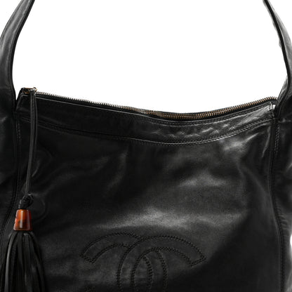 Chanel Lambskin CC Tassel Shoulder Bag Black 8 of 11