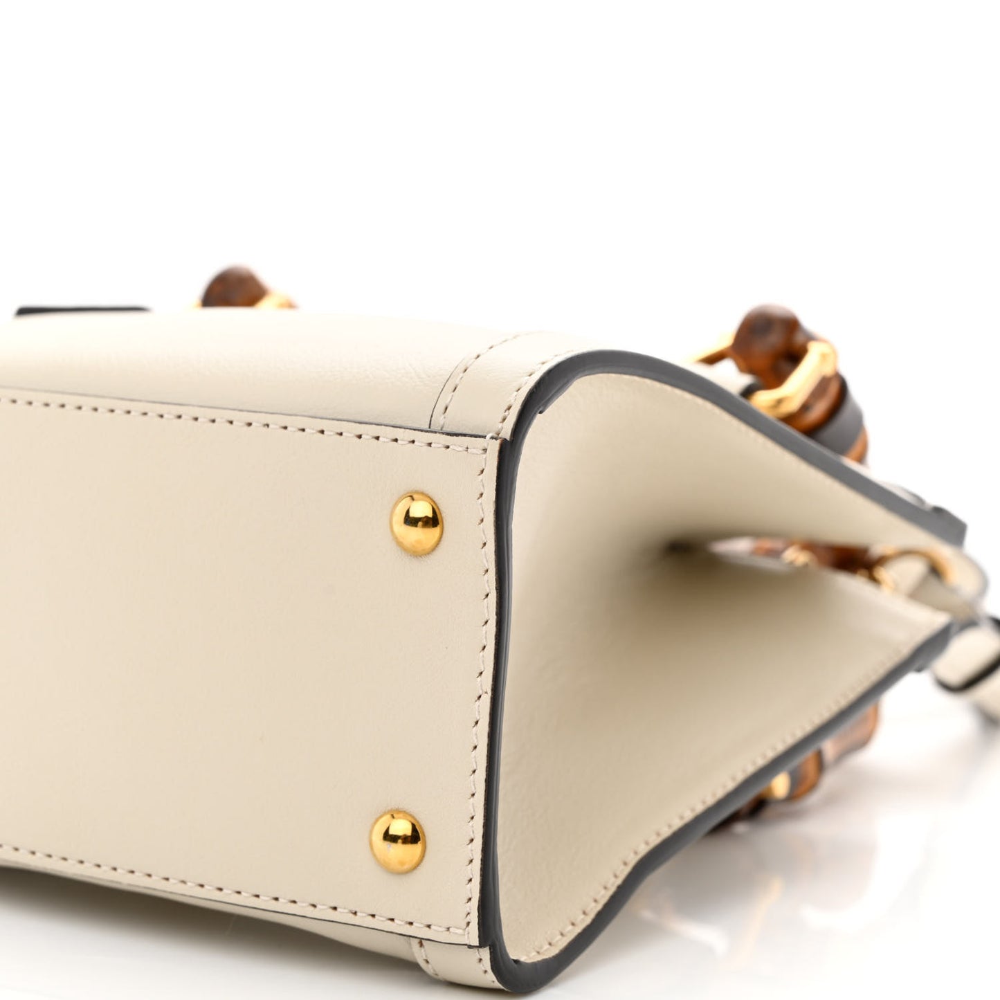 Wonka Grain Calfskin Mini Diana Tote Bag Mystic White