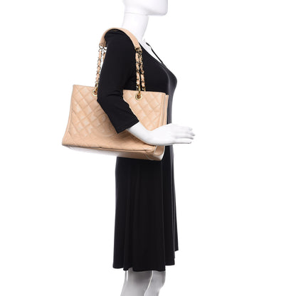 Chanel Caviar Quilted Grand Shopping Tote GST Beige Clair 2 of 14