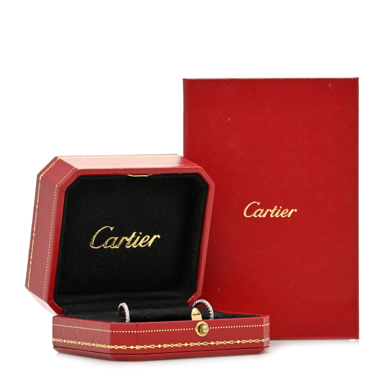 18K White Gold Diamond Small Etincelle De Cartier Hoop Earrings