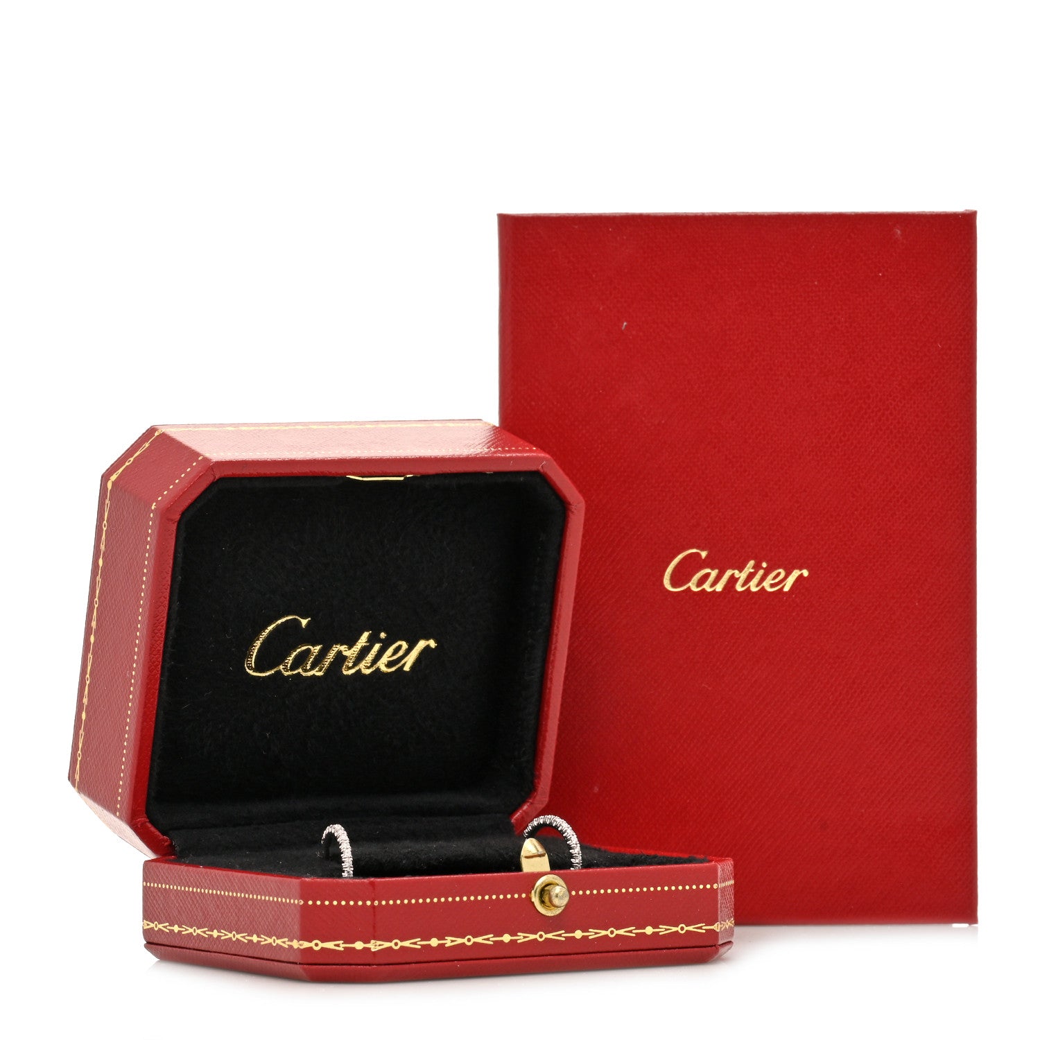 Cartier 18K White Gold Diamond Small Etincelle De Cartier Hoop Earrings 5 of 5